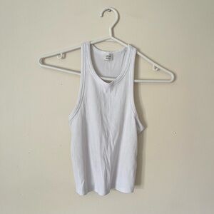 Wilfred White Fitted Sleeveless Tank Top